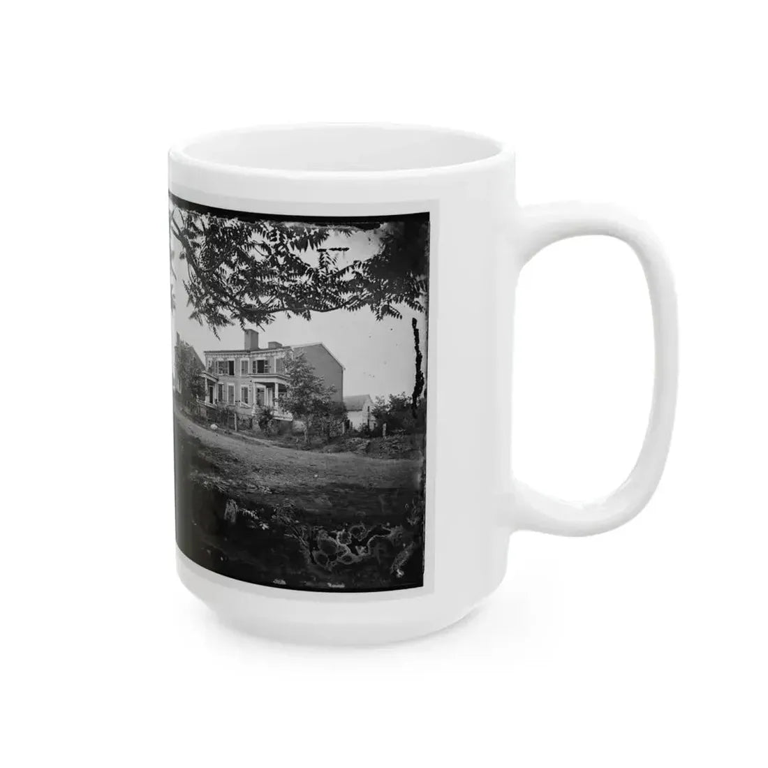 Fredericksburg, Va. Houses Damaged By The Shelling Of December 13, 1862 (U.S. Civil War) White Coffee Mug - Go Mug Yourself