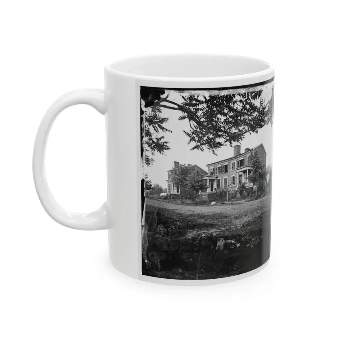 Fredericksburg, Va. Houses Damaged By The Shelling Of December 13, 1862 (U.S. Civil War) White Coffee Mug - Go Mug Yourself