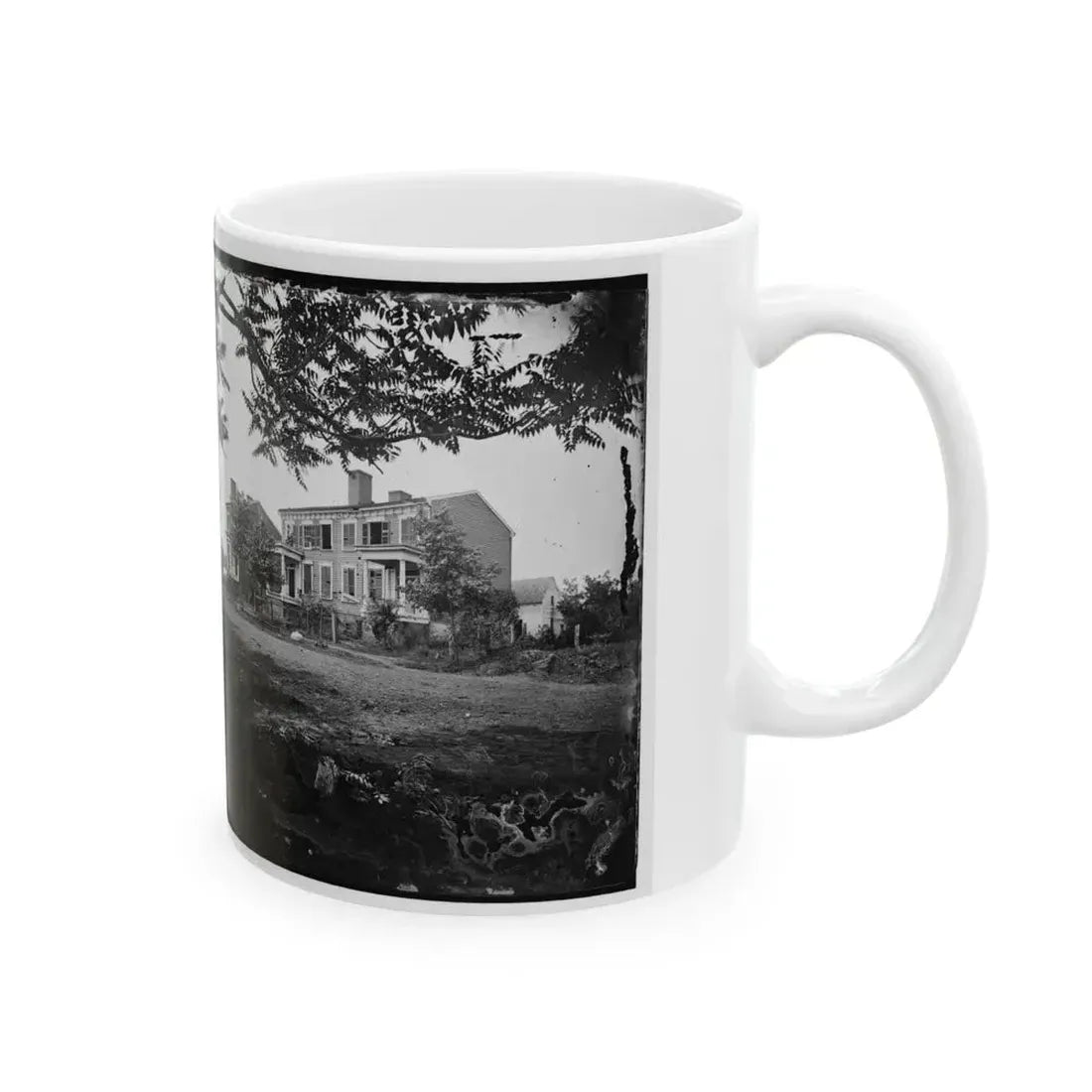 Fredericksburg, Va. Houses Damaged By The Shelling Of December 13, 1862 (U.S. Civil War) White Coffee Mug - Go Mug Yourself