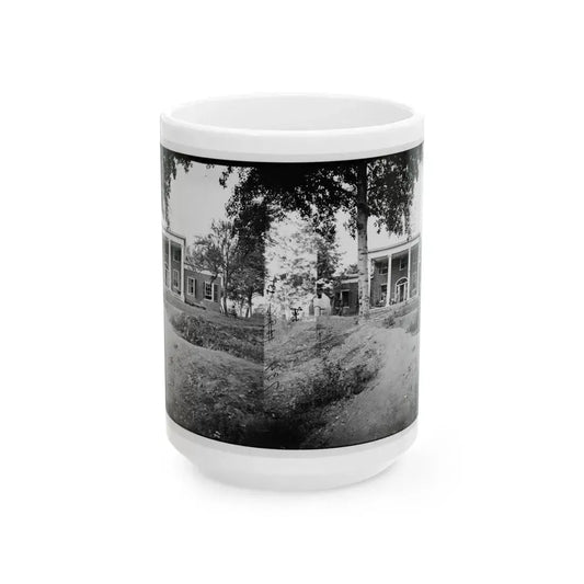 Fredericksburg, Va. Marye House, With Rifle Pits In Front (U.S. Civil War) White Coffee Mug 15oz - Go Mug Yourself