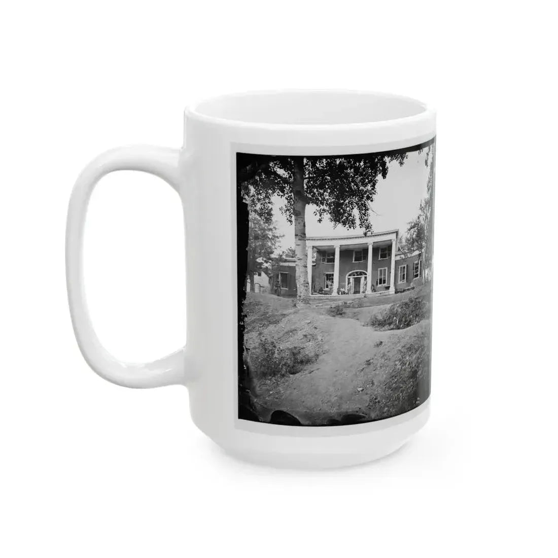 Fredericksburg, Va. Marye House, With Rifle Pits In Front (U.S. Civil War) White Coffee Mug - Go Mug Yourself