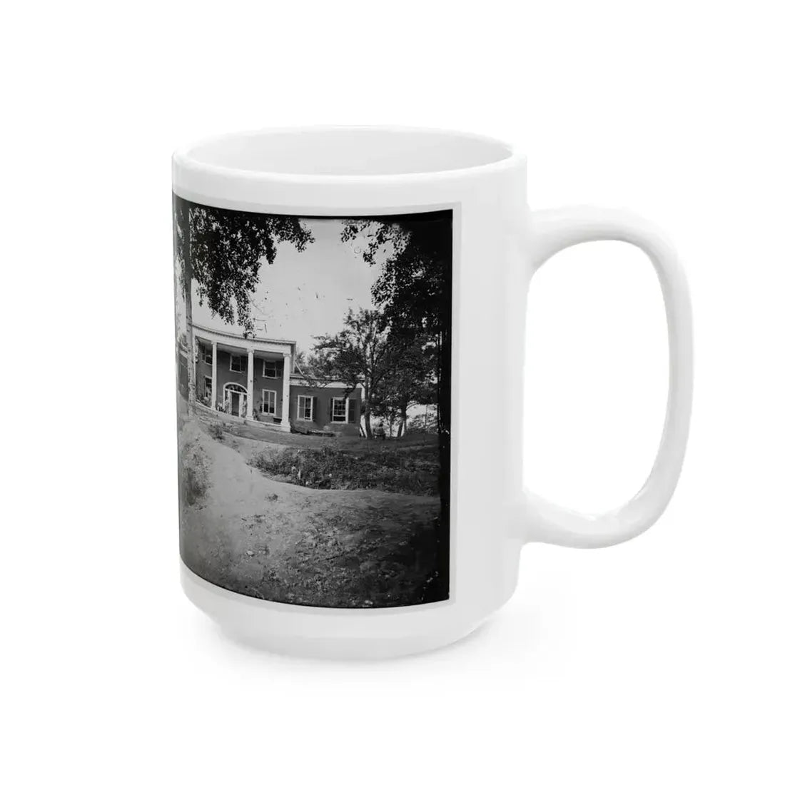 Fredericksburg, Va. Marye House, With Rifle Pits In Front (U.S. Civil War) White Coffee Mug - Go Mug Yourself