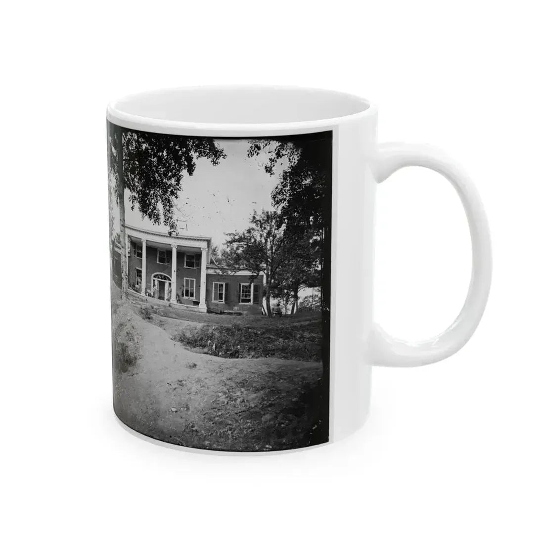 Fredericksburg, Va. Marye House, With Rifle Pits In Front (U.S. Civil War) White Coffee Mug - Go Mug Yourself
