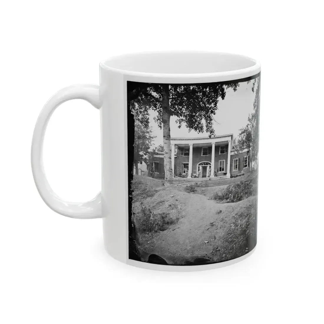 Fredericksburg, Va. Marye House, With Rifle Pits In Front (U.S. Civil War) White Coffee Mug - Go Mug Yourself