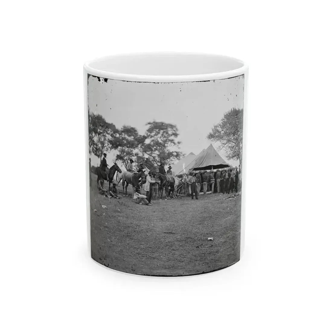 Fredericksburg, Va. Soldiers Filling Canteens (U.S. Civil War) White Coffee Mug 11oz - Go Mug Yourself