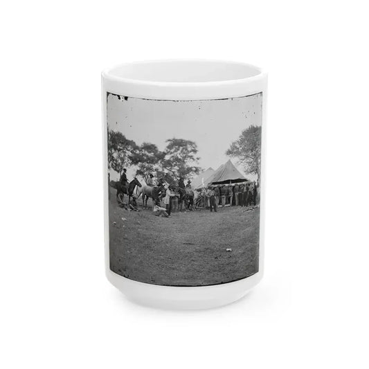 Fredericksburg, Va. Soldiers Filling Canteens (U.S. Civil War) White Coffee Mug 15oz - Go Mug Yourself