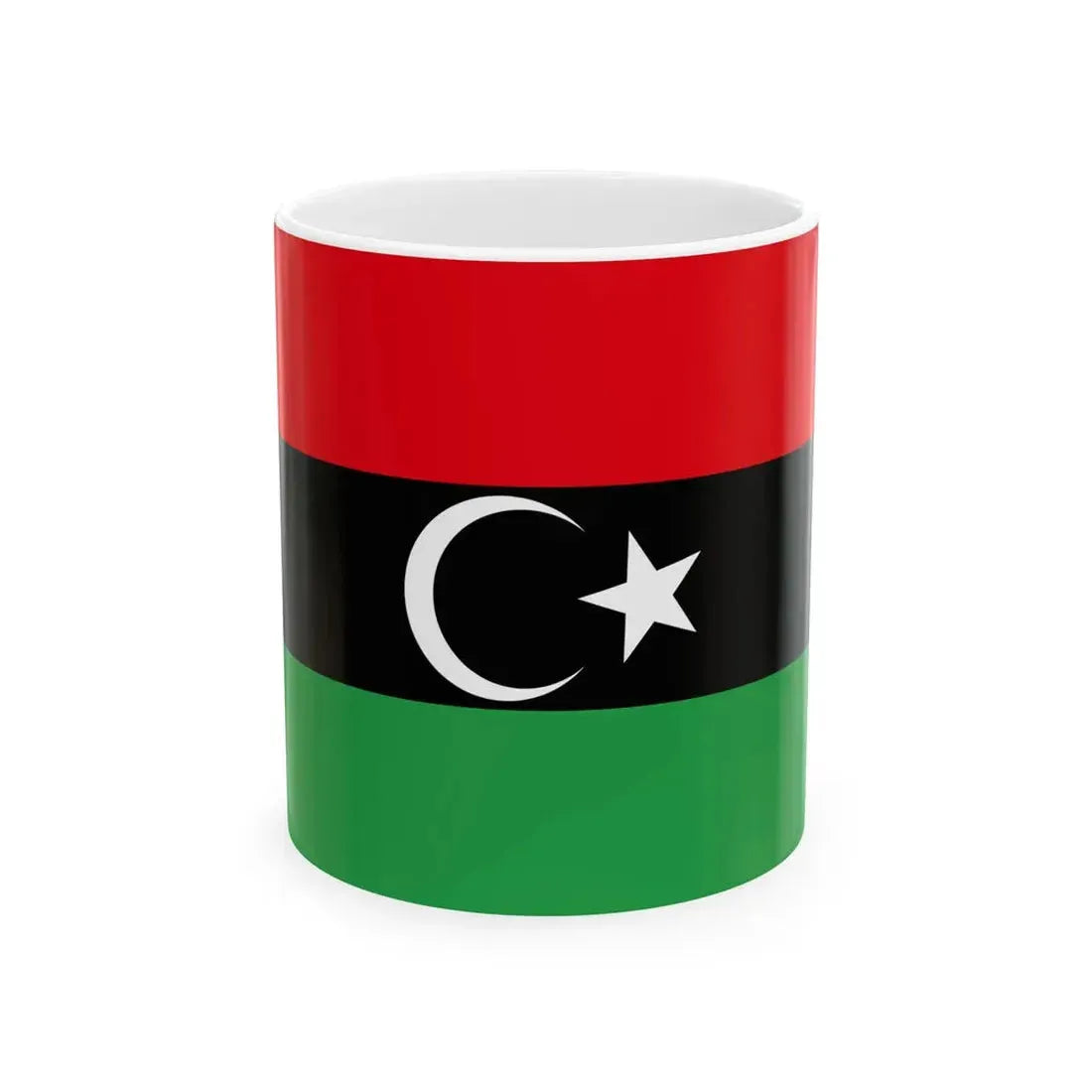 Free Libyan Airforce Fin Flash (Libya) White Coffee Mug 11oz - Go Mug Yourself