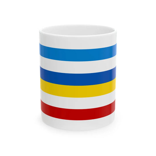 Free Russia Ukraine Belarus solidarity flag 1 (Ukraine) White Coffee Mug 11oz - Go Mug Yourself
