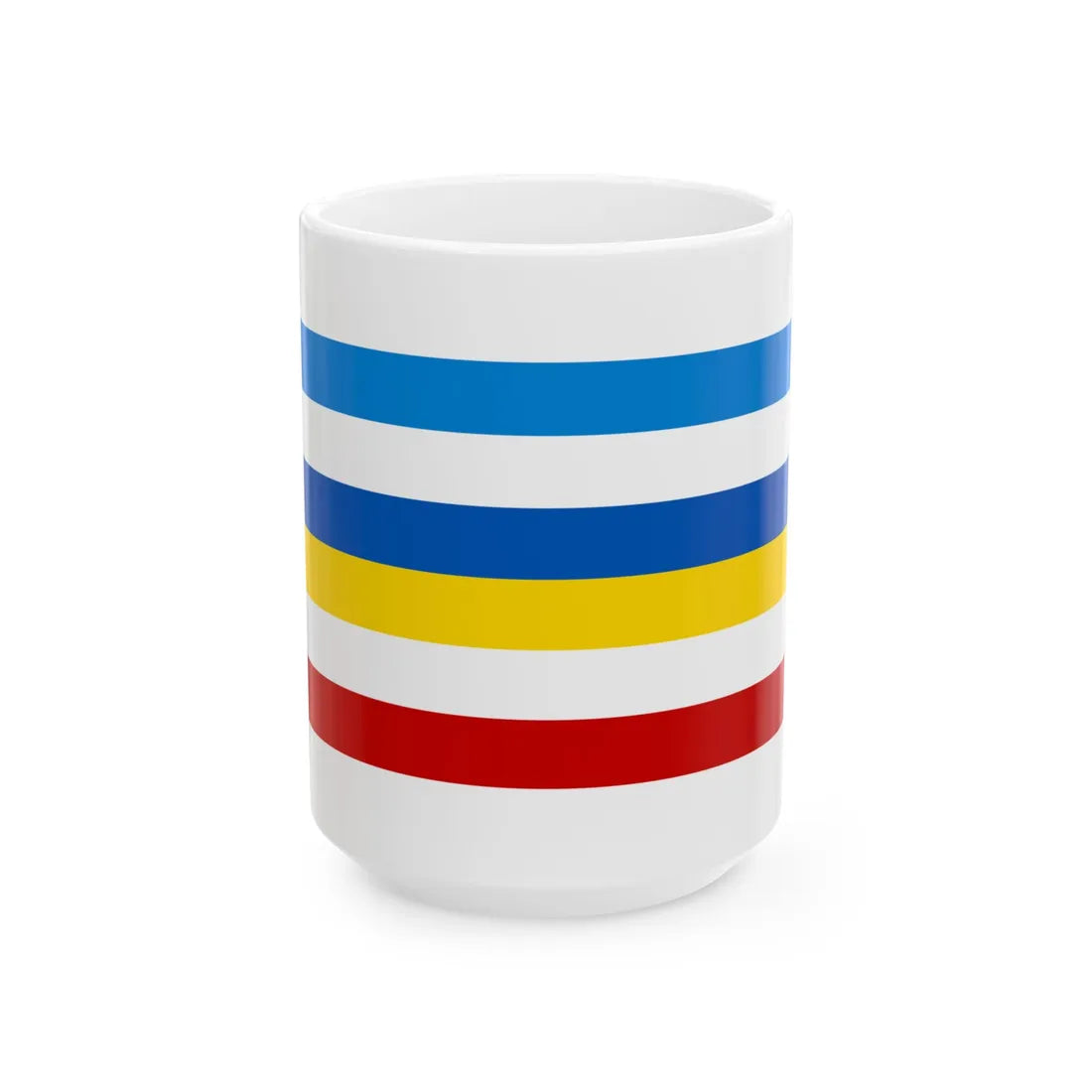 Free Russia Ukraine Belarus solidarity flag 1 (Ukraine) White Coffee Mug 15oz - Go Mug Yourself