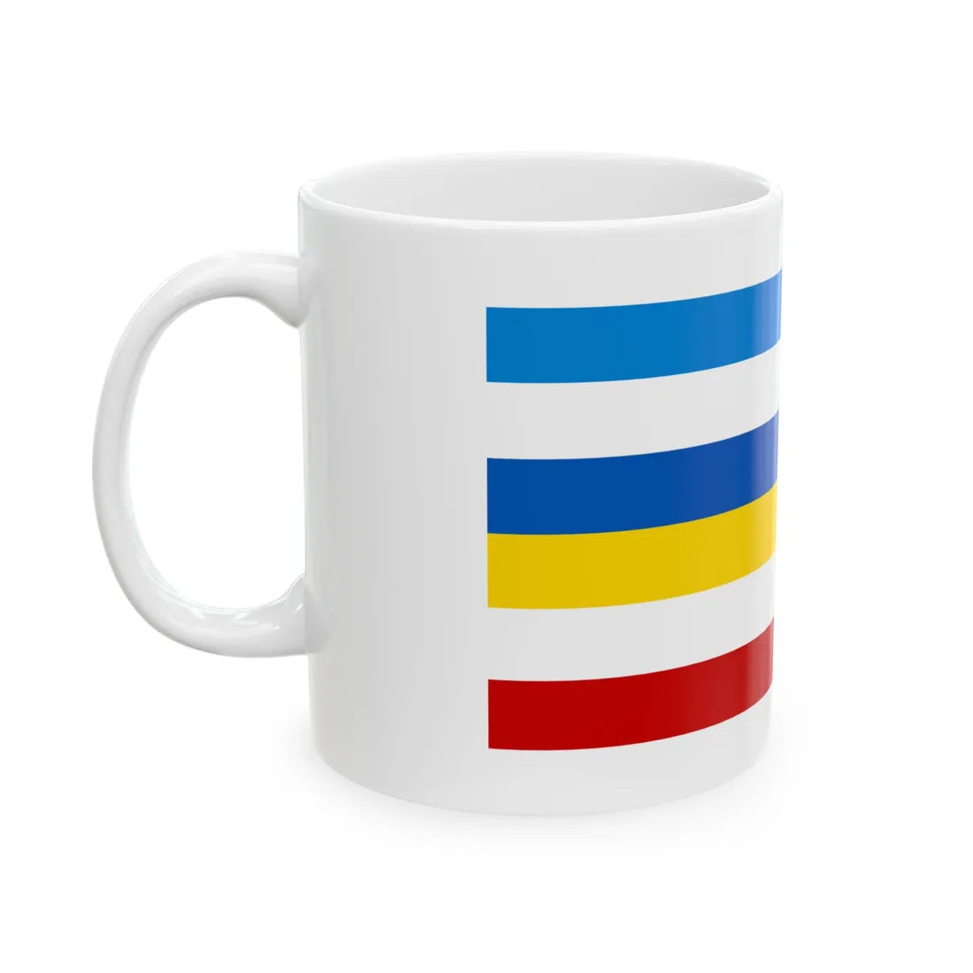 Free Russia Ukraine Belarus solidarity flag 1 (Ukraine) White Coffee Mug - Go Mug Yourself