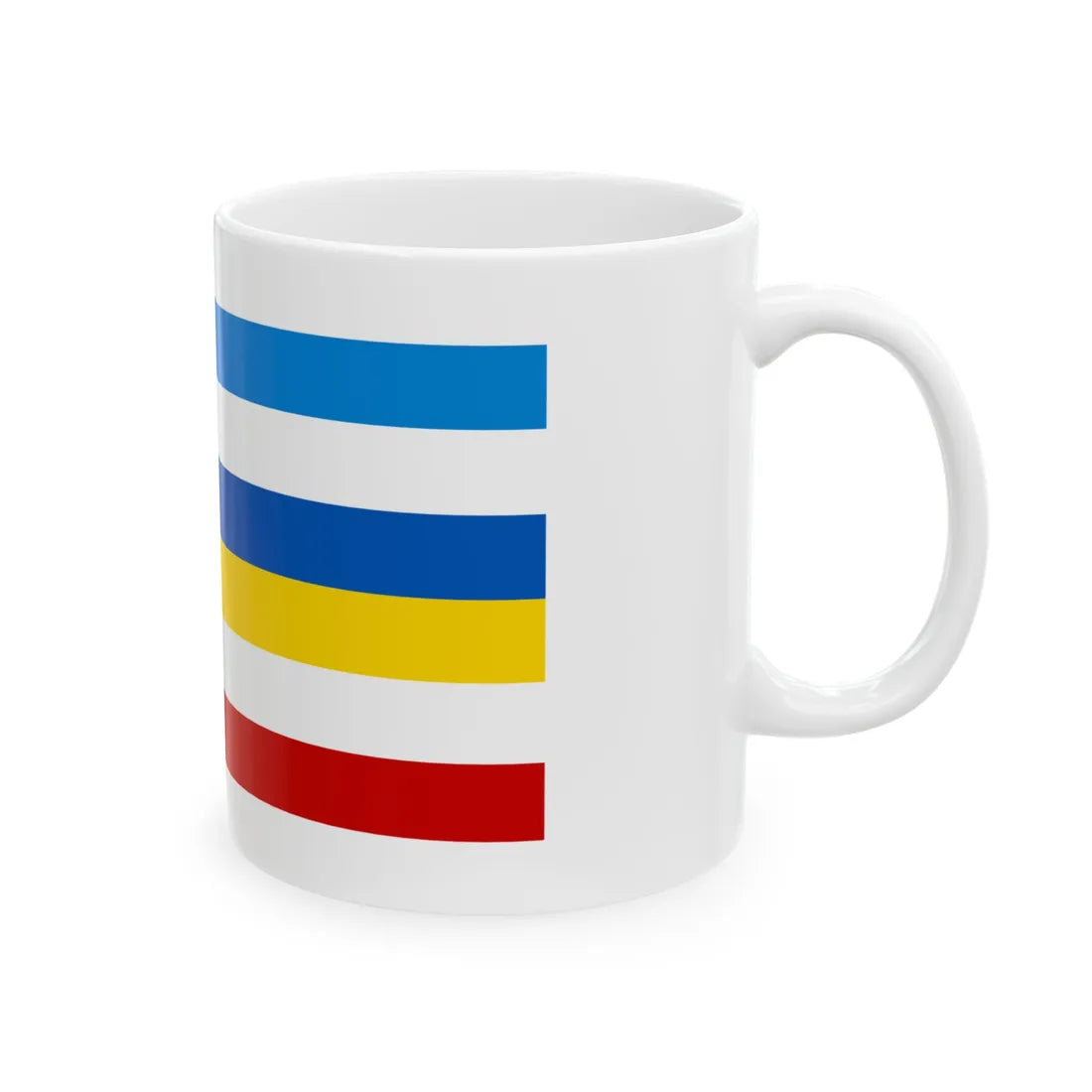 Free Russia Ukraine Belarus solidarity flag 1 (Ukraine) White Coffee Mug - Go Mug Yourself