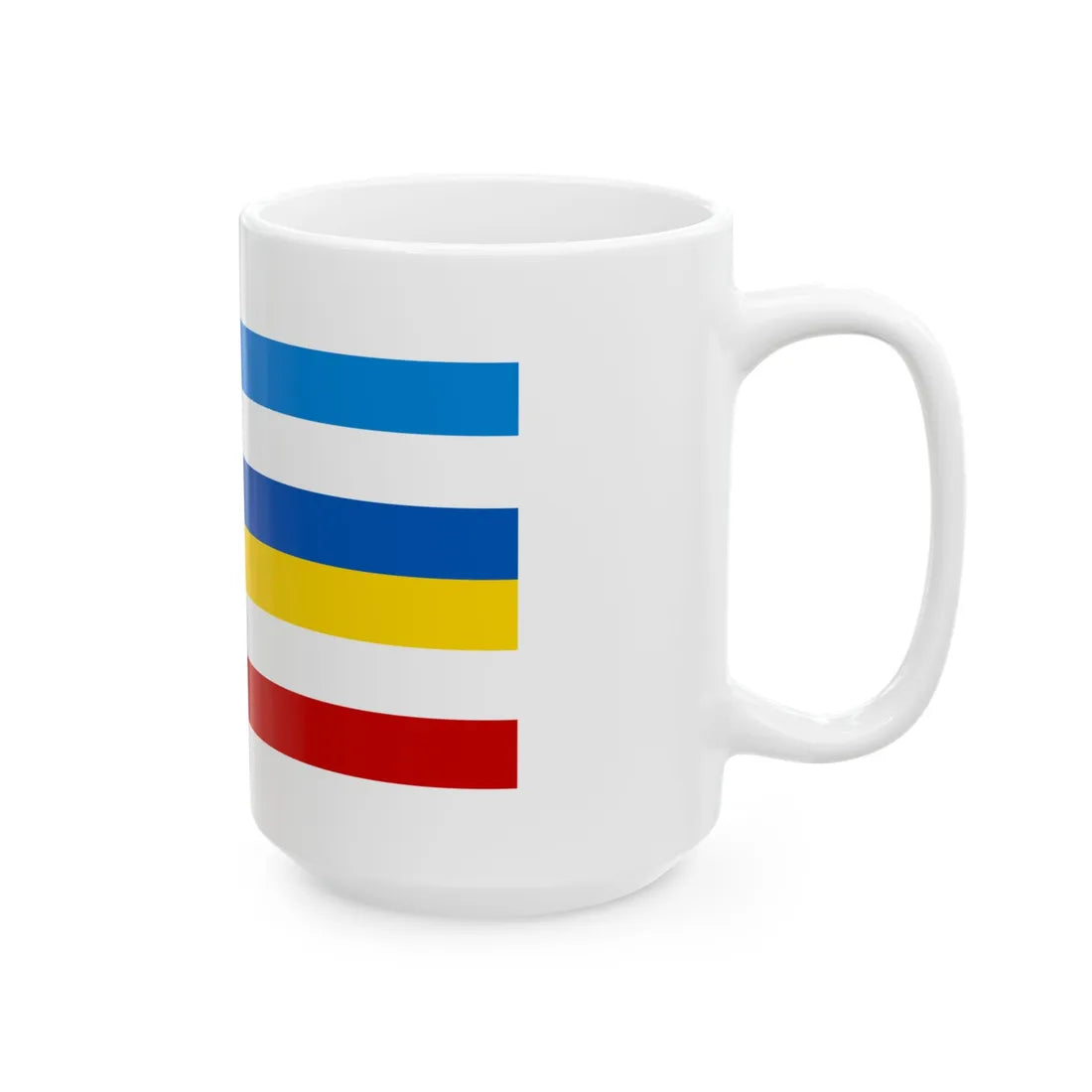 Free Russia Ukraine Belarus solidarity flag 1 (Ukraine) White Coffee Mug - Go Mug Yourself