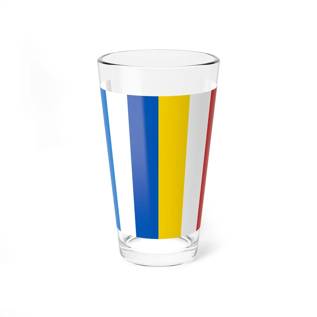 Free Russia Ukraine Belarus solidarity flag 2 (Ukraine) Pint Glass 16oz 16oz - Go Mug Yourself