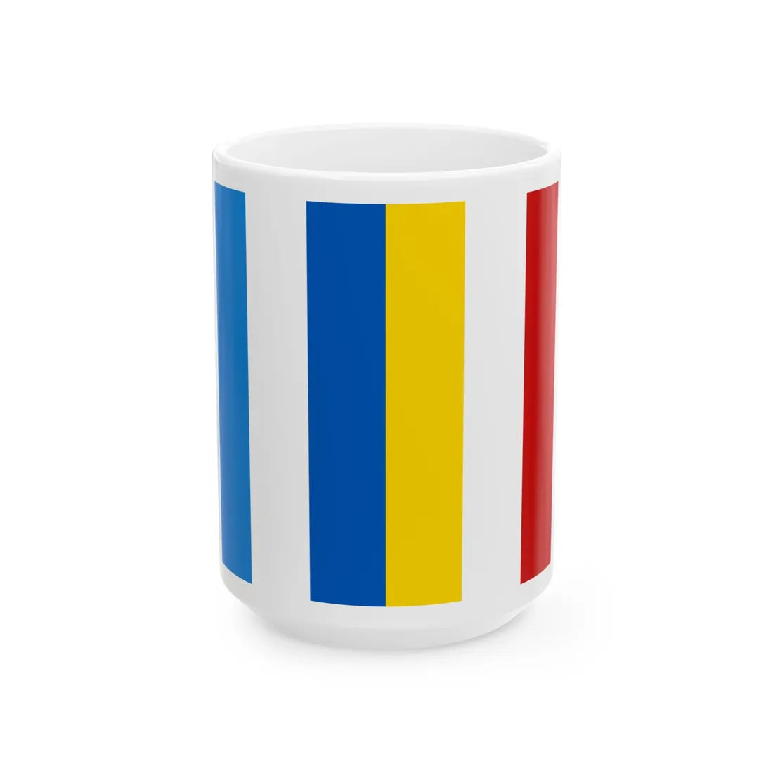 Free Russia Ukraine Belarus solidarity flag 2 (Ukraine) White Coffee Mug 15oz - Go Mug Yourself