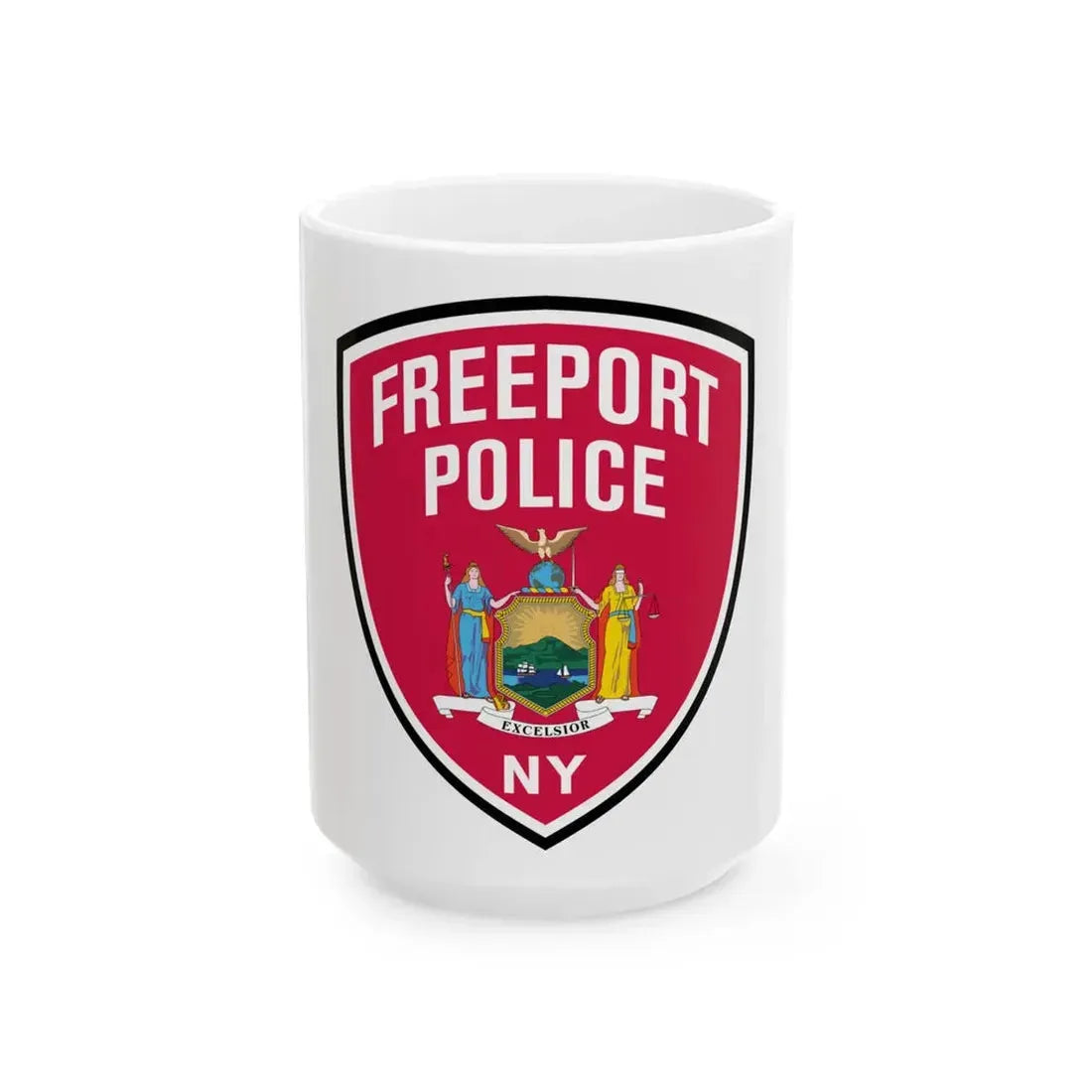 Freeport New York Police - White Coffee Mug 15oz - Go Mug Yourself