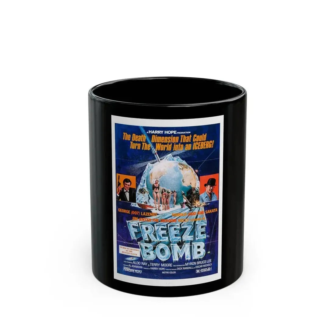 FREEZE BOMB (DEATH DIMENSION) 1978 Movie Poster - Black Coffee Mug 11oz - Go Mug Yourself