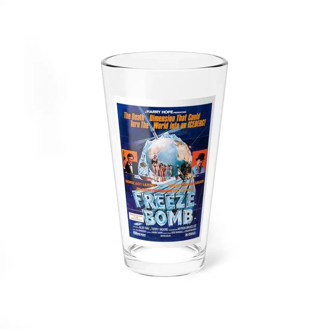 FREEZE BOMB (DEATH DIMENSION) 1978 Movie Poster - Pint Glass 16oz 16oz - Go Mug Yourself