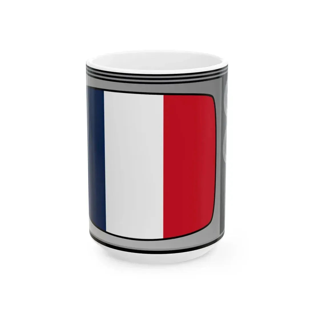 French flag tv (France) White Coffee Mug 15oz - Go Mug Yourself