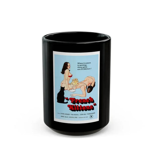 FRENCH KITTENS 1978 Movie Poster - Black Coffee Mug 15oz - Go Mug Yourself