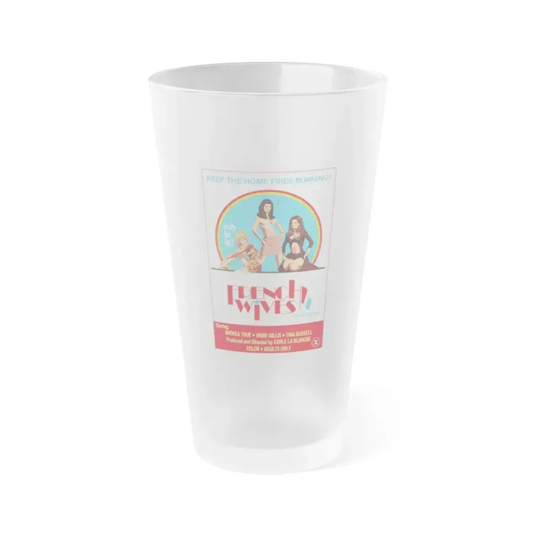 FRENCH WIVES 1979 Movie Poster - Frosted Pint Glass 16oz 16oz Frosted - Go Mug Yourself