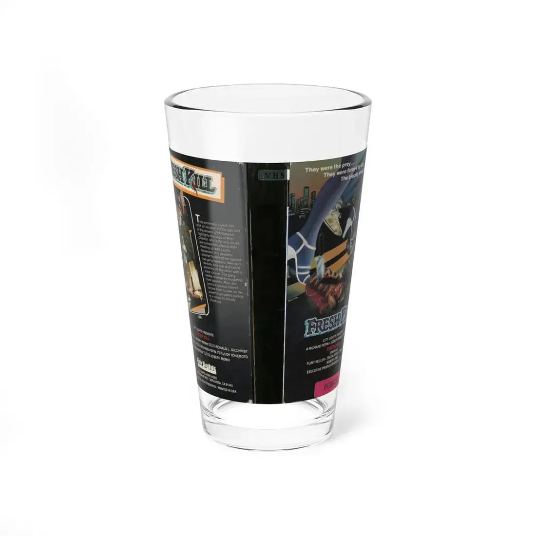 FRESH KILL (VHS COVER) Pint Glass 16oz 16oz - Go Mug Yourself