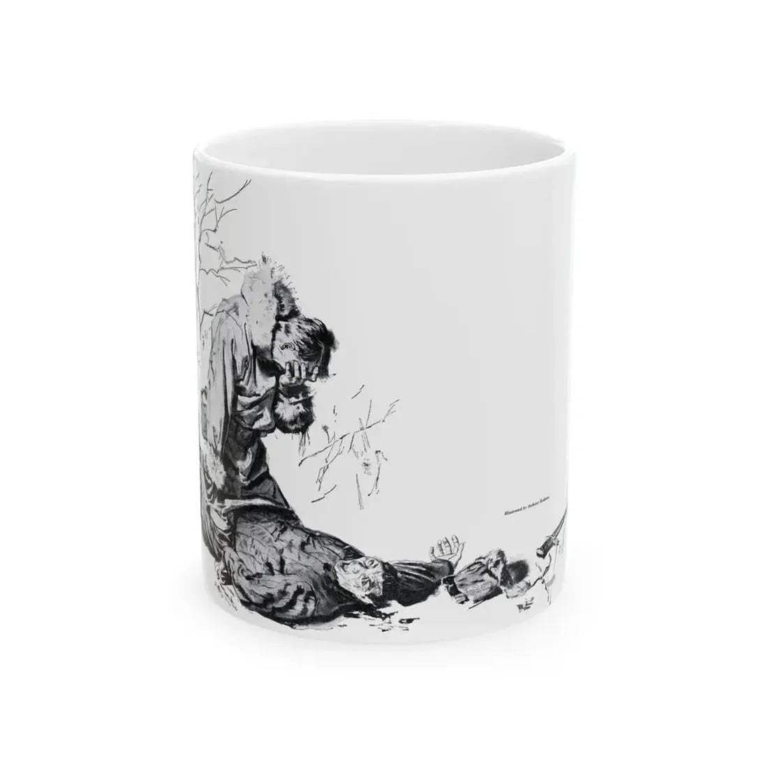 Friday Hill (1), Bluebook Magazine, April 1955 - White Coffee Mug 11oz - Go Mug Yourself