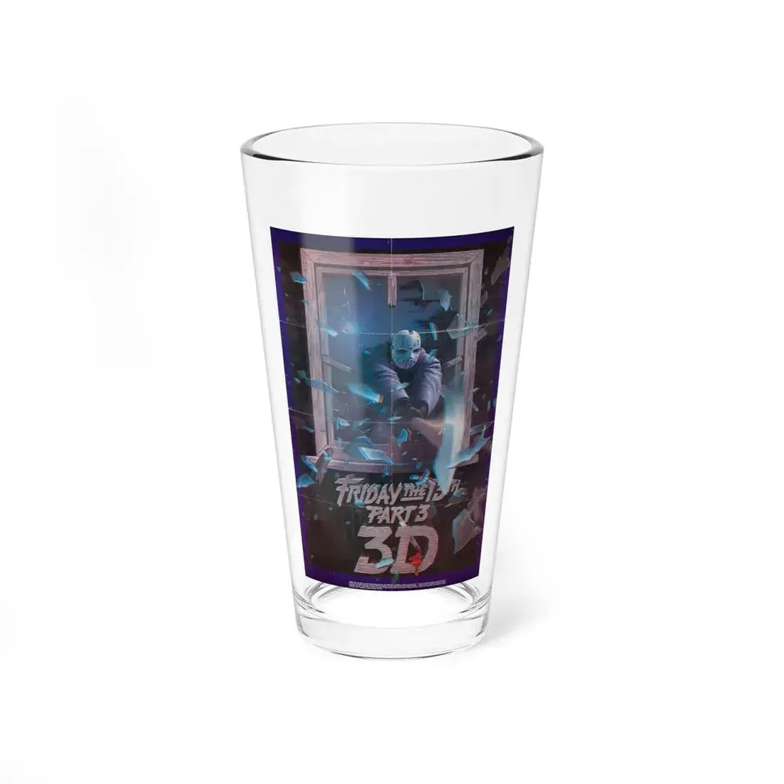 FRIDAY THE 13TH 3-D 1982 Movie Poster - Pint Glass 16oz 16oz - Go Mug Yourself