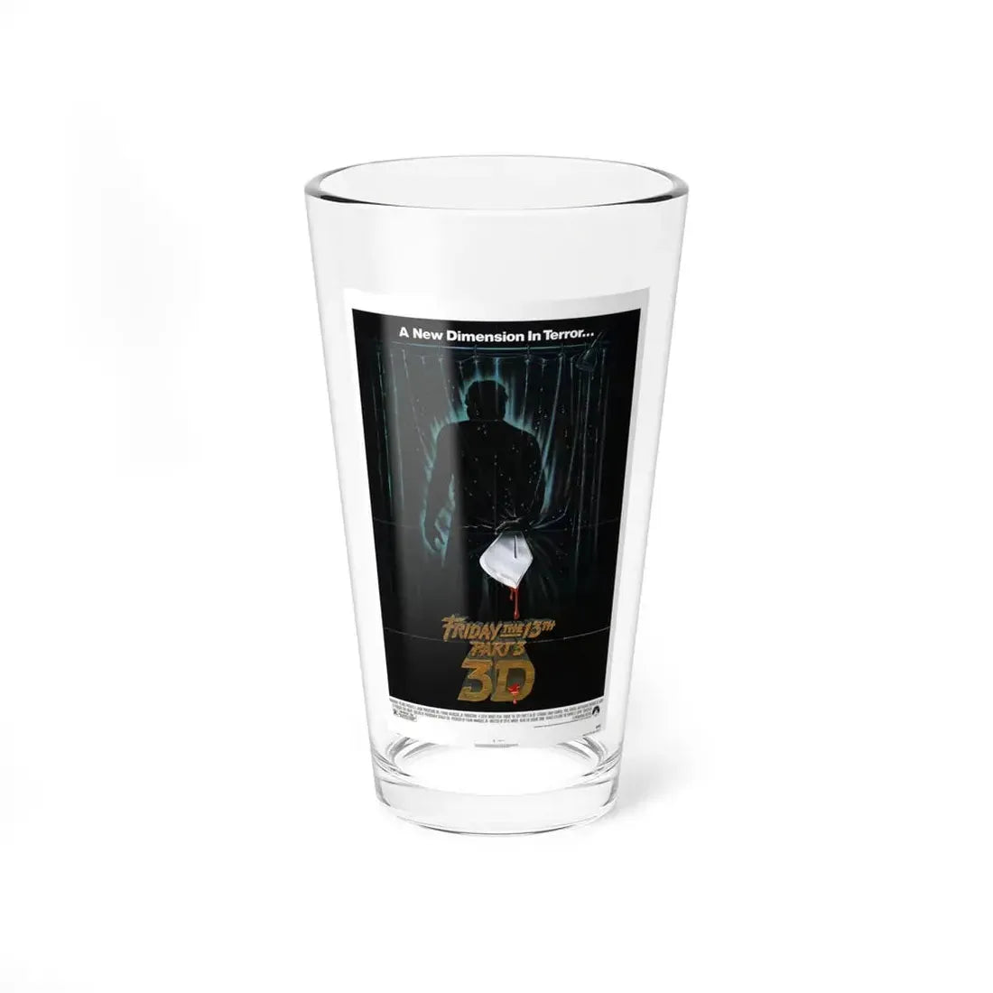 FRIDAY THE 13TH PART 3 1982 Movie Poster - Pint Glass 16oz 16oz - Go Mug Yourself