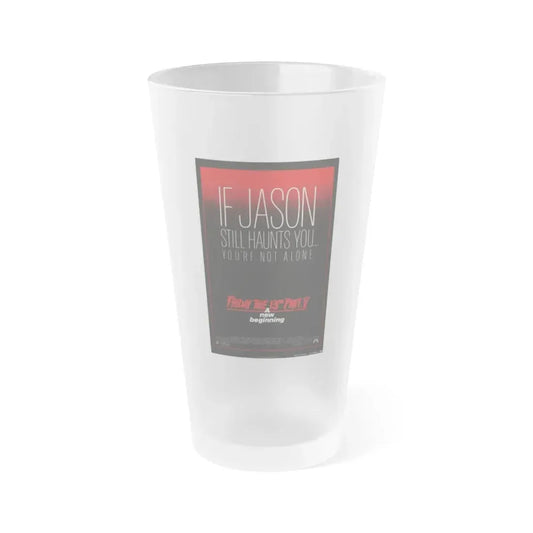FRIDAY THE 13TH PART V - A NEW BEGINNING 1985 Movie Poster - Frosted Pint Glass 16oz 16oz Frosted - Go Mug Yourself