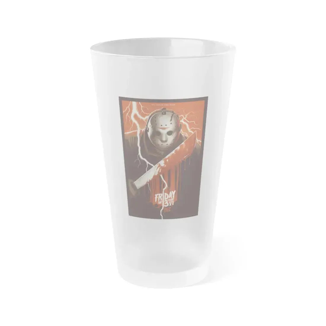 FRIDAY THE 13TH PART VI (MONDO) 1986 Movie Poster - Frosted Pint Glass 16oz 16oz Frosted - Go Mug Yourself