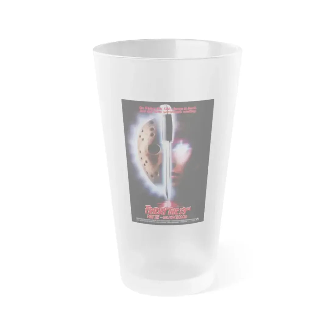 FRIDAY THE 13TH PART VII - THE NEW BLOOD 1988 Movie Poster - Frosted Pint Glass 16oz 16oz Frosted - Go Mug Yourself