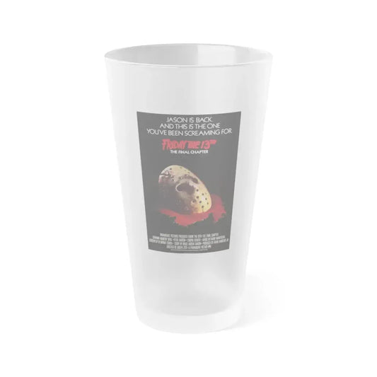 FRIDAY THE 13TH - THE FINAL CHAPTER (2) 1984 Movie Poster - Frosted Pint Glass 16oz 16oz Frosted - Go Mug Yourself