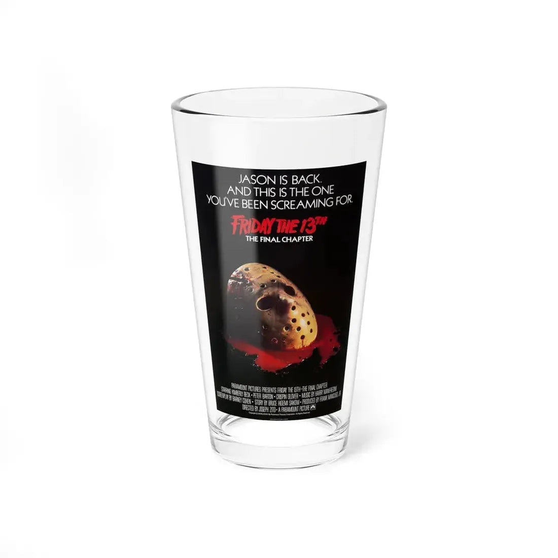 FRIDAY THE 13TH - THE FINAL CHAPTER (2) 1984 Movie Poster - Pint Glass 16oz 16oz - Go Mug Yourself