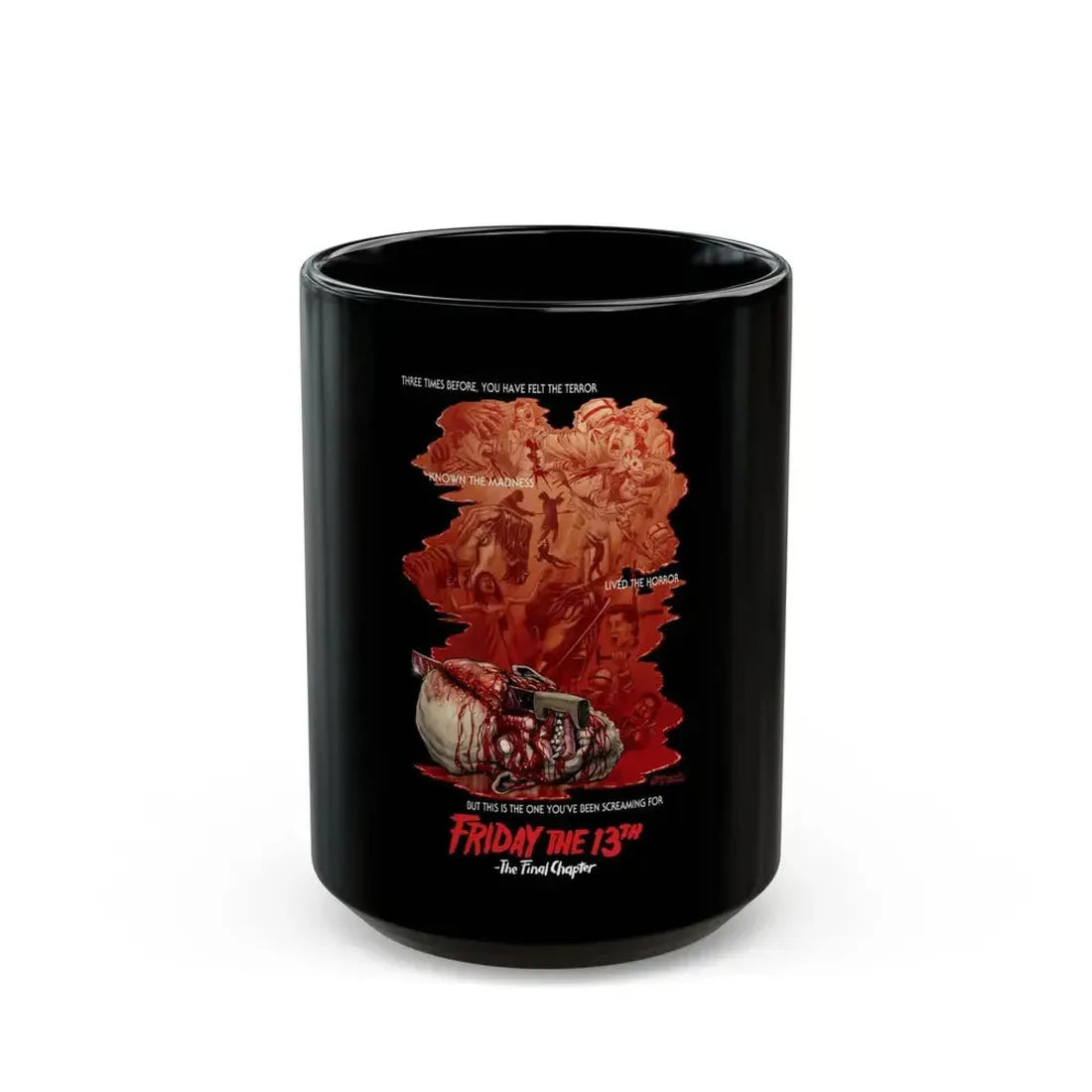 FRIDAY THE 13TH - THE FINAL CHAPTER (JEFF ZORNOW) 1984 Movie Poster - Black Coffee Mug - Go Mug Yourself