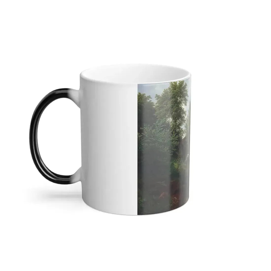 Friedrich (Bedrich) Havranek (1821-1899) Landscape with a Stream in the Summer - Oil on Canvas 1876 - Color Changing Mug 11oz - Go Mug Yourself