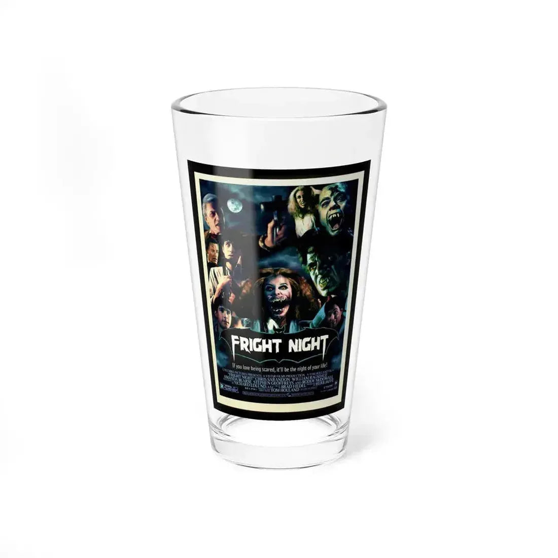 FRIGHT NIGHT (2) 1985 Movie Poster - Pint Glass 16oz 16oz - Go Mug Yourself
