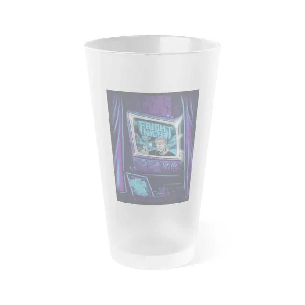 FRIGHT NIGHT (MONDO) 1985 Movie Poster - Frosted Pint Glass 16oz 16oz Frosted - Go Mug Yourself