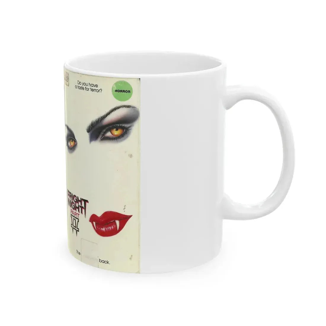 FRIGHT NIGHT PART 2 (VHS COVER) - White Coffee Mug - Go Mug Yourself