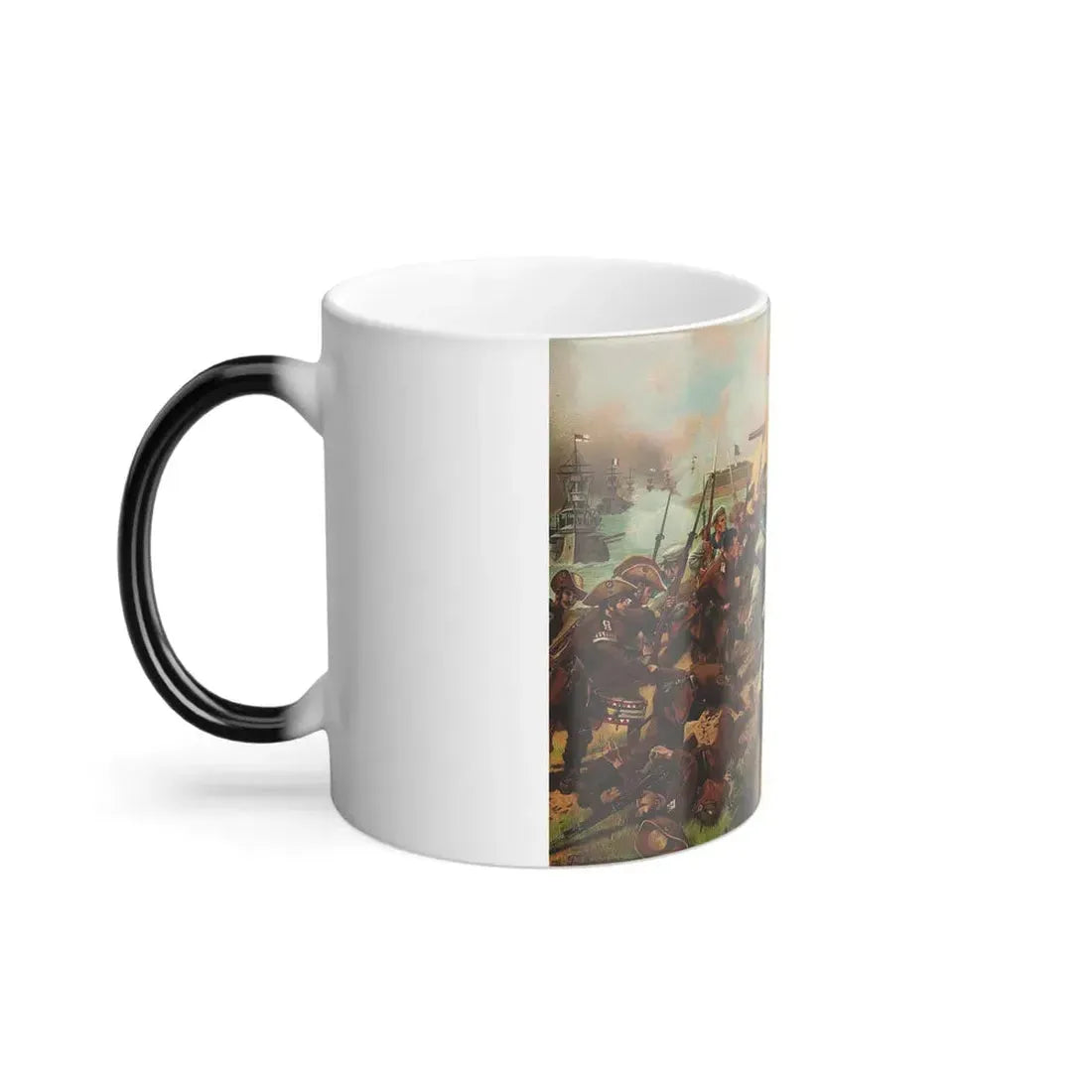 Fritz Neumann (1881-1919) The Capture of the Forts at Taku, Boxer Rebellion - lowres - Color Changing Mug 11oz - Go Mug Yourself