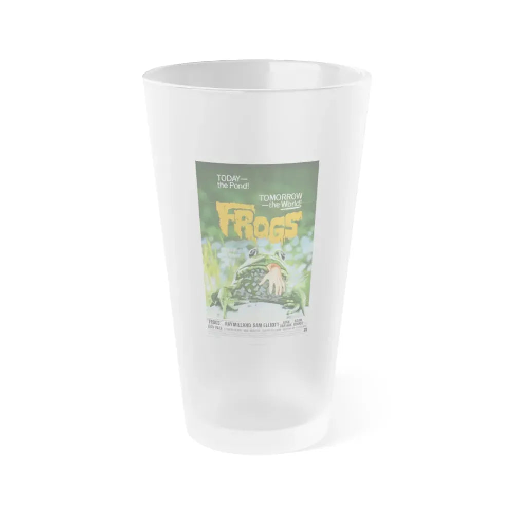 FROGS 1972 Movie Poster - Frosted Pint Glass 16oz 16oz Frosted - Go Mug Yourself