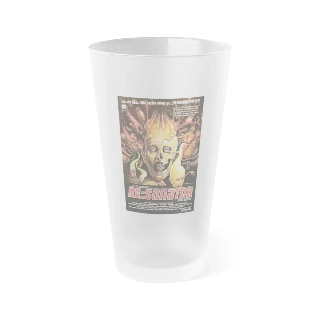 FROM BEYOND (SPANISH) 1986 Movie Poster - Frosted Pint Glass 16oz 16oz Frosted - Go Mug Yourself