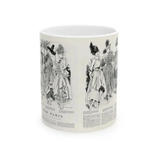 From Paris, Harper's Bazaar, May 1916 - White Coffee Mug 11oz - Go Mug Yourself