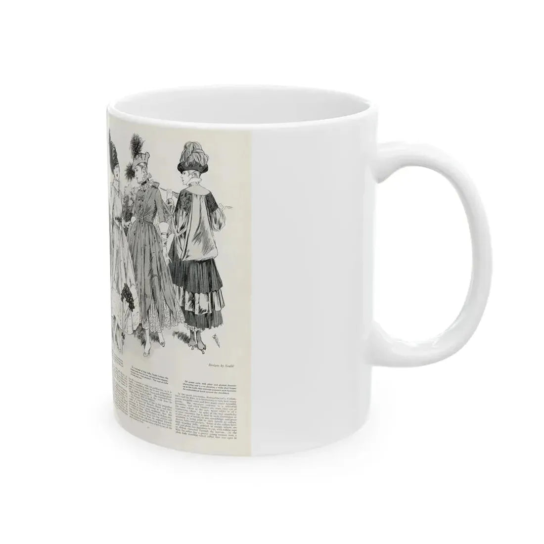 From Paris, Harper's Bazaar, May 1916 - White Coffee Mug - Go Mug Yourself