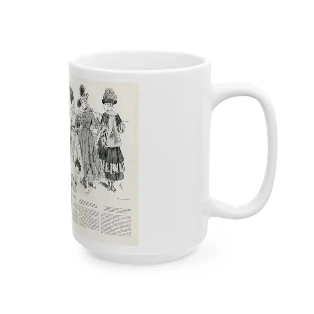 From Paris, Harper's Bazaar, May 1916 - White Coffee Mug - Go Mug Yourself