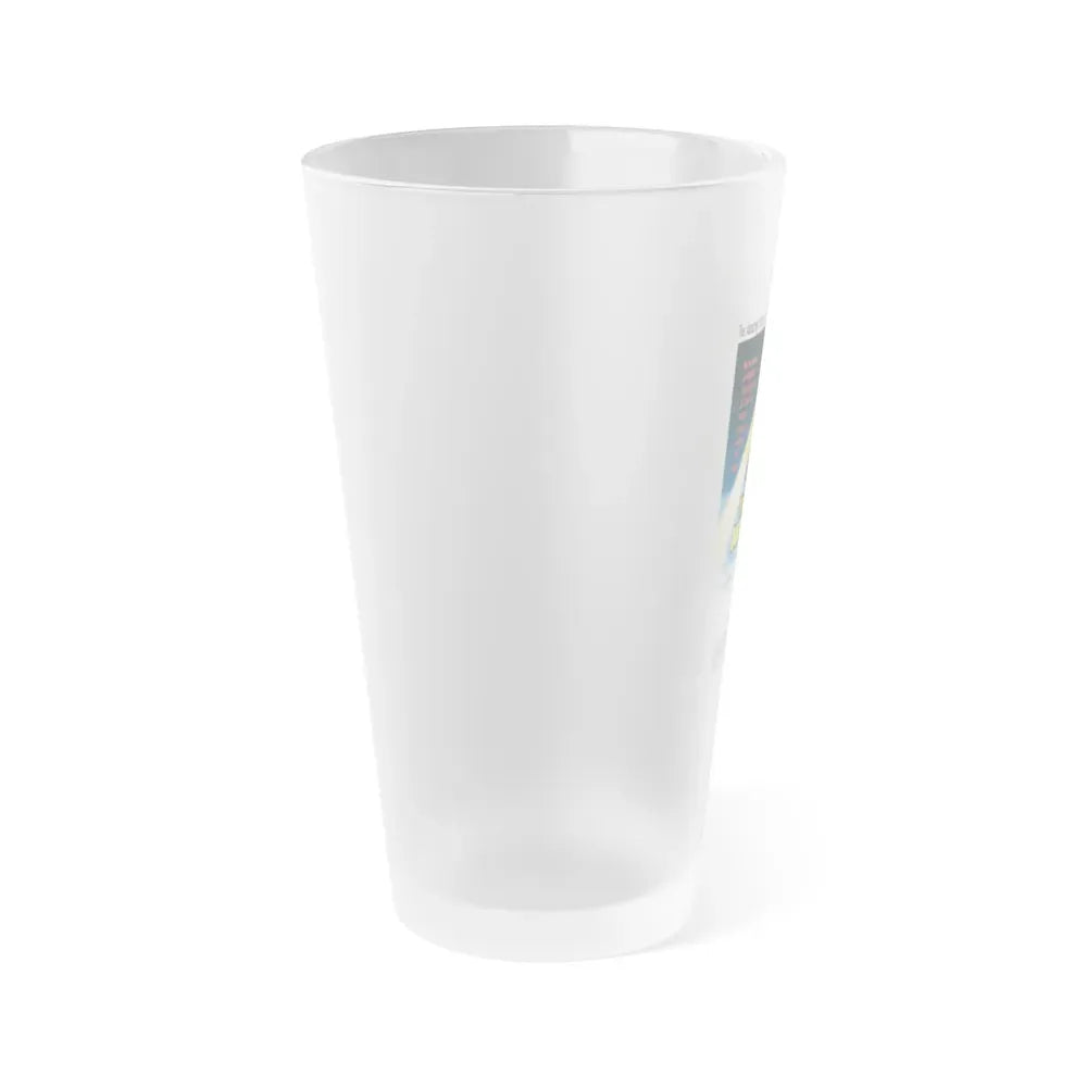FROM THE EARTH TO THE MOON 1958 Movie Poster - Frosted Pint Glass 16oz - Go Mug Yourself