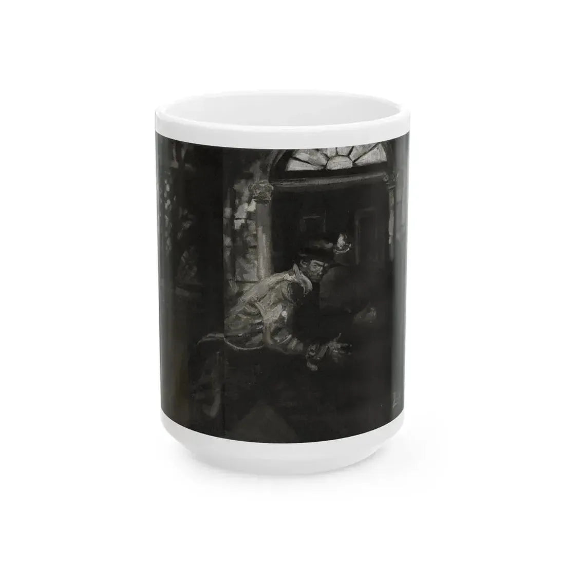 Fu Manchu and the Panama Canal (2), Liberty magazine, November 16, 1940 - White Coffee Mug 15oz - Go Mug Yourself