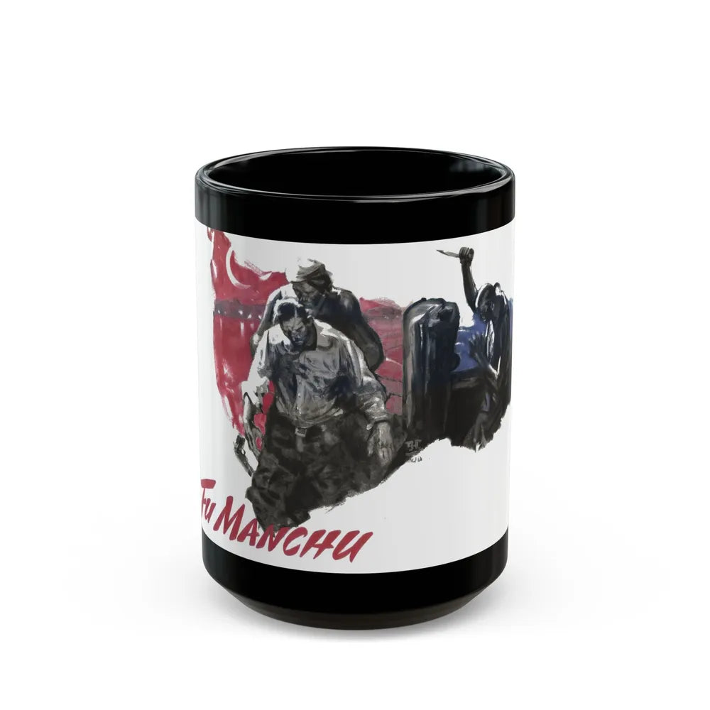 Fu Manchu and the Panama Canal, Liberty magazine, November 30, 1940 - Black Coffee Mug 15oz - Go Mug Yourself