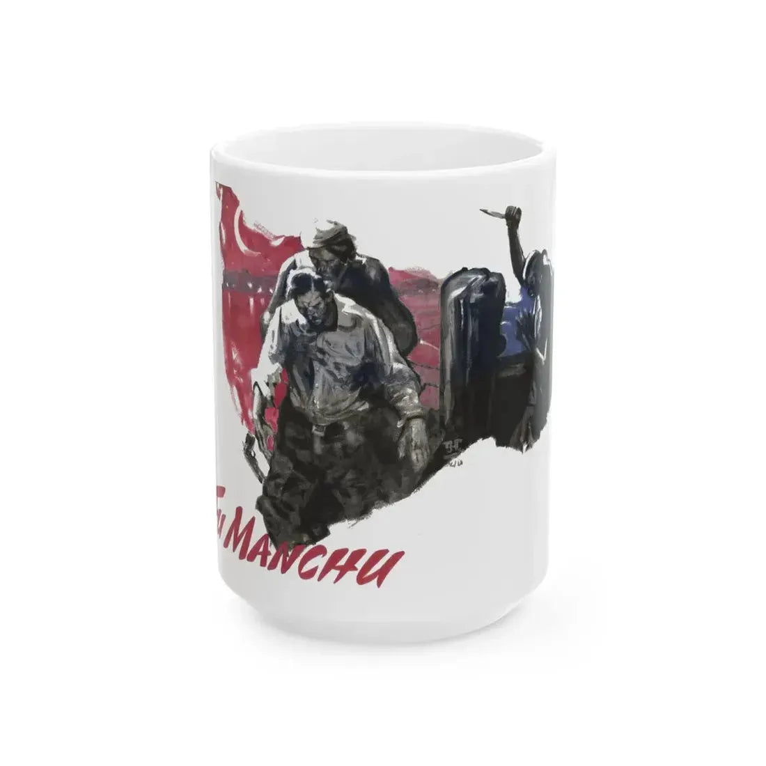 Fu Manchu and the Panama Canal, Liberty magazine, November 30, 1940 - White Coffee Mug 15oz - Go Mug Yourself