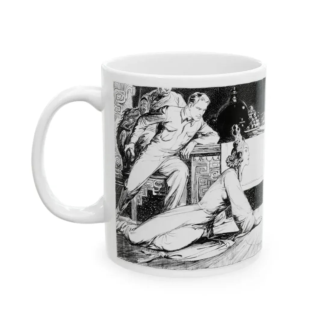 Fu Manchu's Bride, Part 8 Illustration, Collier's, June 24, 1933 - White Coffee Mug - Go Mug Yourself