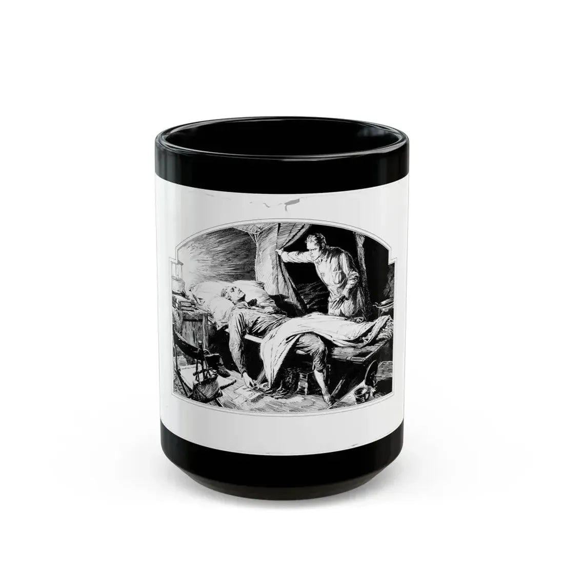 Fu Manchu's Daughter, Part 1 Illustration, Collier's, March 8, 1932 - Black Coffee Mug 15oz - Go Mug Yourself